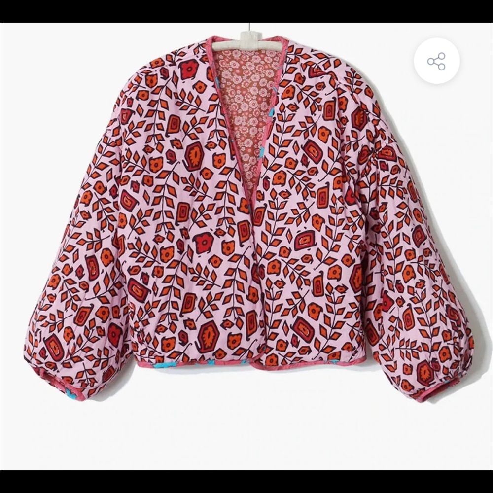 Xirena Rhys Reversible Quilted Puffer Jacket in Pink Cloud Size S brand new